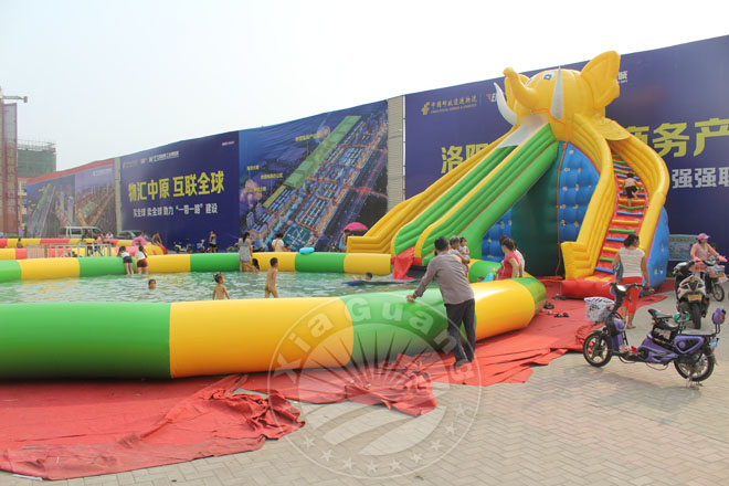 北京大型充气滑梯泳池乐园
